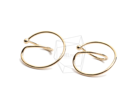 ERG-2257-G【2個入り】ラウンドイヤーカフ/Round Earcuffs Earrings 2枚目の画像