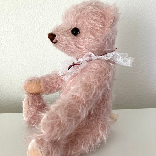 美しいピンクのアンティークテディベア アンティークピンクのテディベア 24cm ぬいぐるみ sanatio 通販