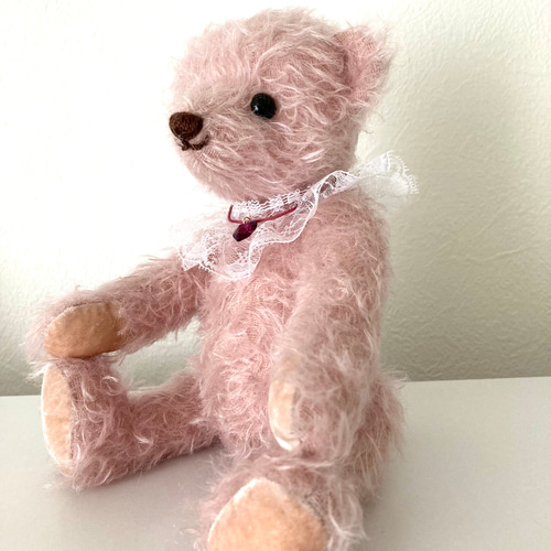美しいピンクのアンティークテディベア アンティークピンクのテディベア 24cm ぬいぐるみ sanatio 通販