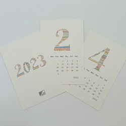 2023年カレンダー  はがきサイズ(両面７枚組) 1枚目の画像