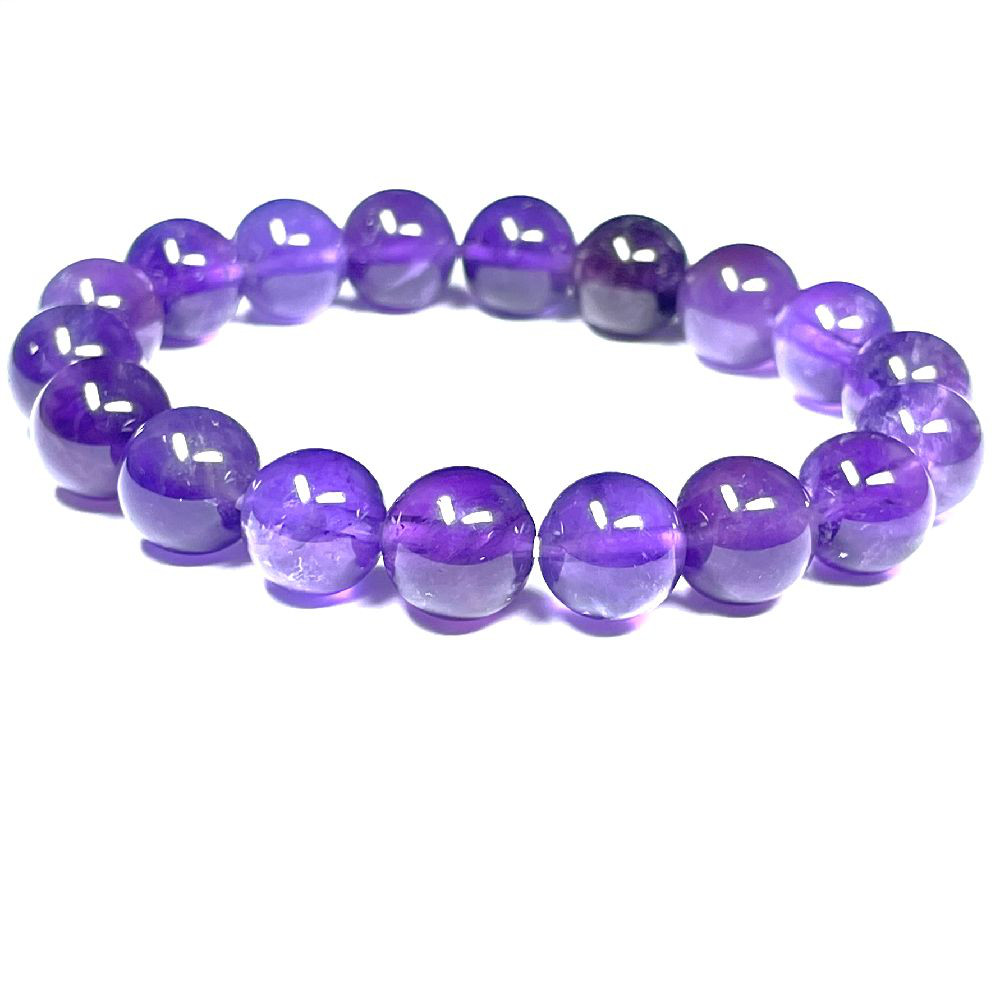 【真実の愛を守り抜く石】アメジスト ブレスレット 10ミリ 2月 誕生石 天然石 レディース メンズ 音お年玉　ギフトに