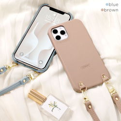 iPhone11 ショルダー紐付き ケース くすみカラー グリーン シリコン