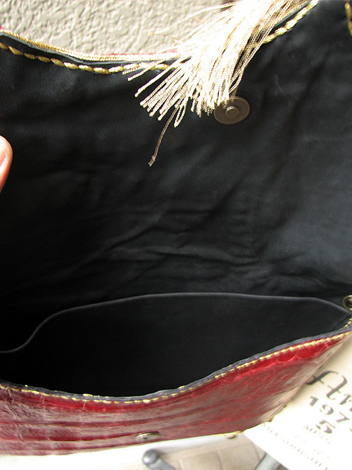 お安くなりました！アートなSHINYA 作品　手縫い革バッグ