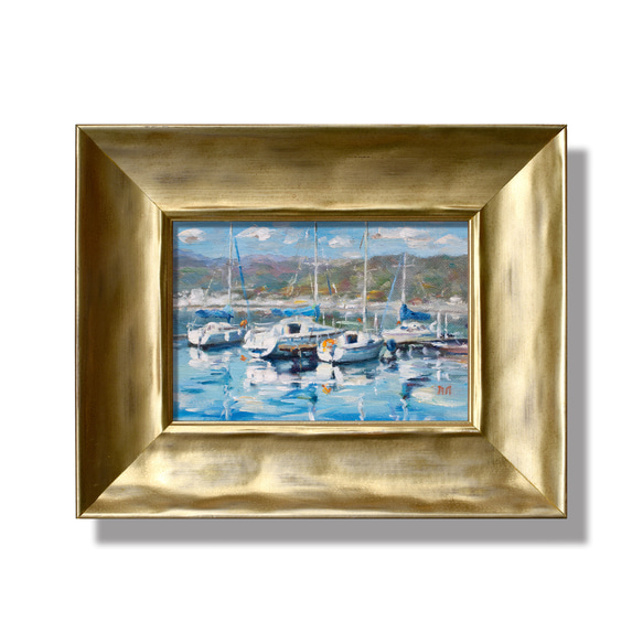 くつろぎの時間】ミニ油絵原画 額付き・特典付き ギフト対応