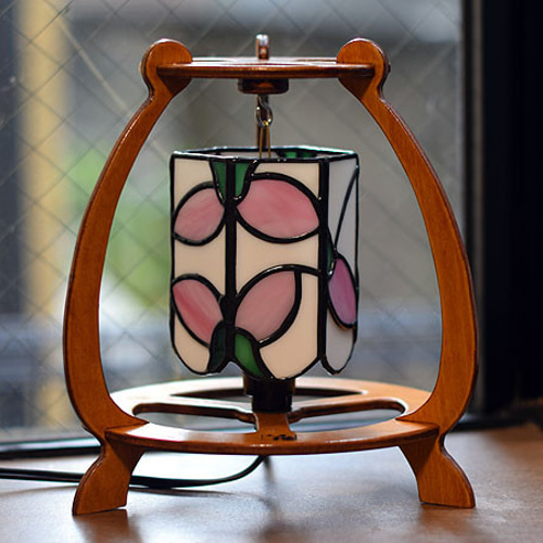 ステンドグラス 木枠付き 37cm×20cm 新品未使用 美術品