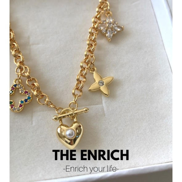 【18KGP】DoubleRolo チェーン ネックレス 2枚目の画像