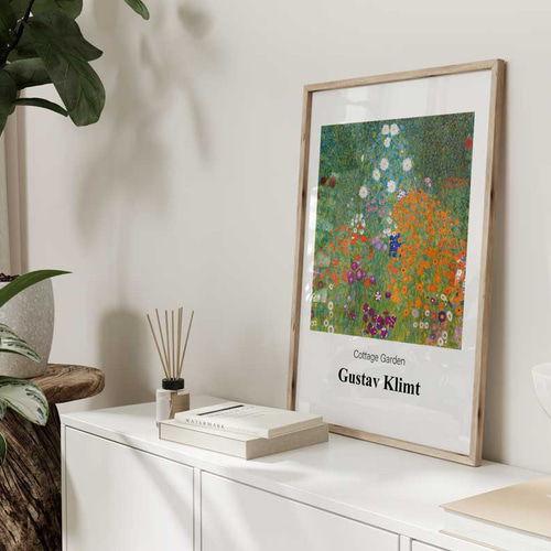 クリムト、風景画、「農家の庭」、ポスター、お部屋のアクセント