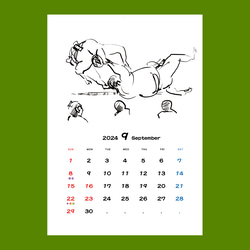 相撲カレンダー　2024年　令和6年　相撲壁掛けカレンダー ポストカード付 11枚目の画像