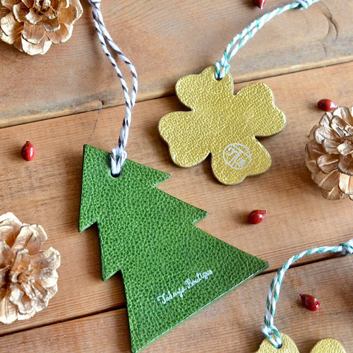 Christmas ornament set【レザーオーナメント】“Xmas tree&Lucky