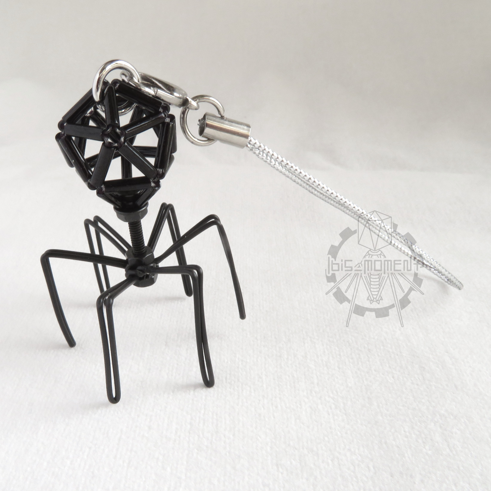 再販2】ファージストラップ(小) Black 携帯ストラップ Ibis_moment