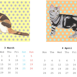 猫カレンダー　2023年　壁掛け 3枚目の画像