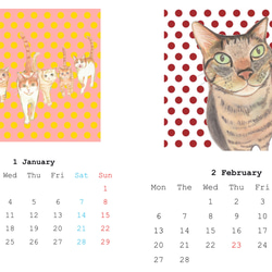 猫カレンダー　2023年　壁掛け 6枚目の画像