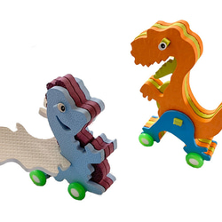 聖誕禮物【安全 MIT DIY玩具車 】  (恐龍系列)2入 第2張的照片