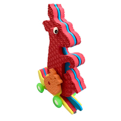 小孩聖誕禮物  【安全 MIT DIY玩具車】 (袋鼠與麋鹿系列)2入 第1張的照片