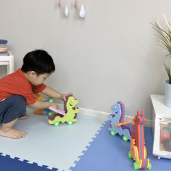 小孩聖誕禮物  【安全 MIT DIY玩具車】 (袋鼠與麋鹿系列)2入 第3張的照片
