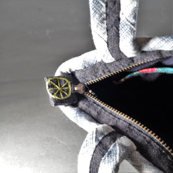 【槑さん手作りバッグ】和柄パッチワーク刺し子刺繍～手縫いバッグ・ハンドバッグ・ショルダーバッグ 4枚目の画像