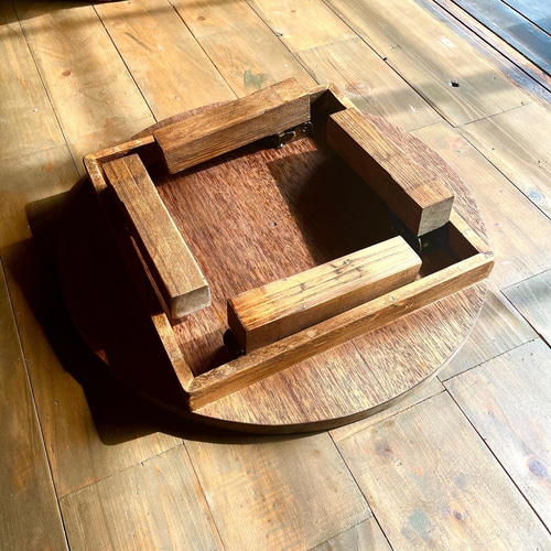 廃材制作】ちゃぶ台60cm ローテーブル・リビングテーブル ラム 廃材制作】ちゃぶ台60cm ローテーブル・リビングテーブル ラム