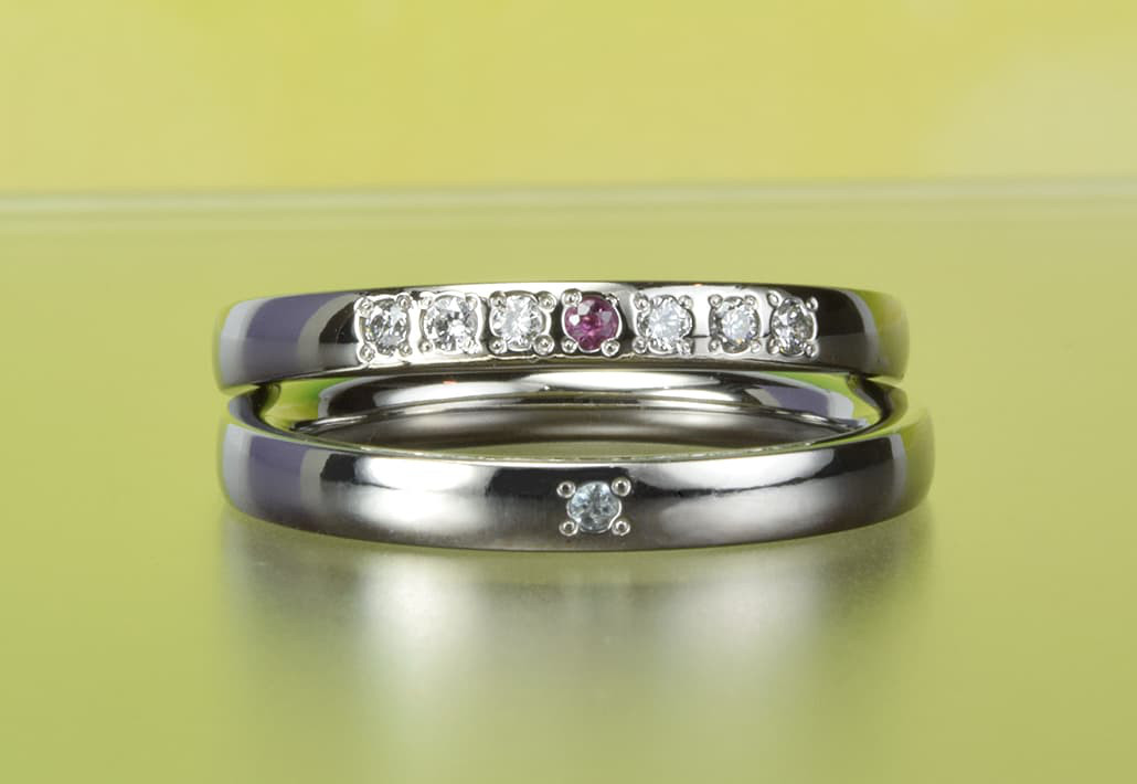 【素心７オリジナル結婚指輪】七つ星　MG-016