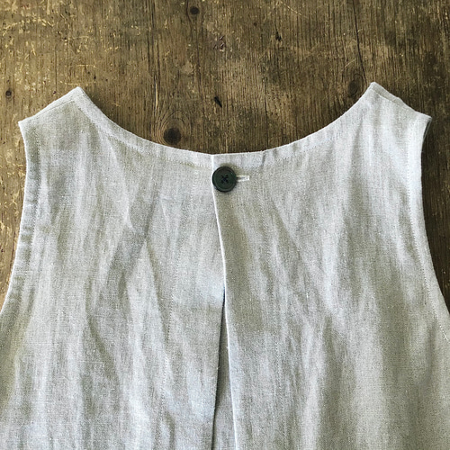 後ろで結ぶリネンのタブリエ ワンピース Jonico.handwork 通販