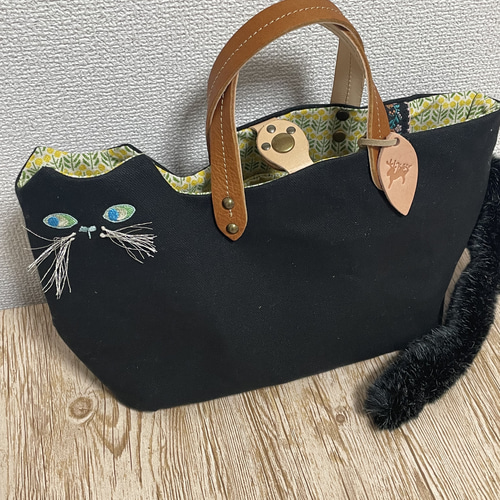 Eve 黒猫 ハンドバッグ BLACK CAT HANDBAG with CHARM SET 黒猫ハンドバッグ チャーム
