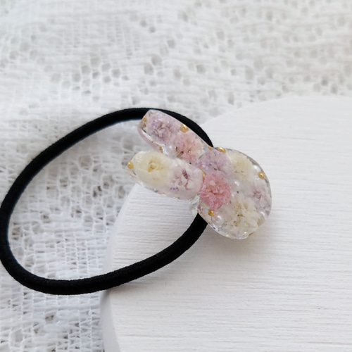 ヘアゴム レジン うさぎ ベビー キッズ ハンドメイド ドライ