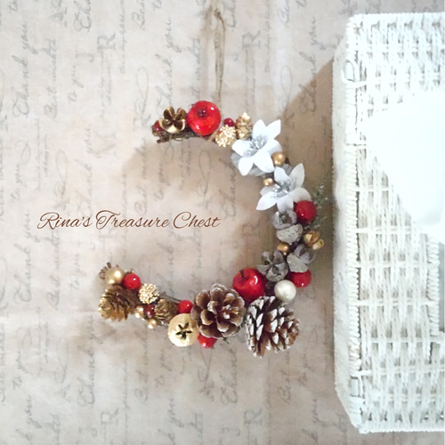 超早割クリスマス2025】 クリスマス リース 三日月 ♡ お月さま