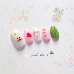 Puke Nail [No.479] Nail Tip♡聖誕美甲/可愛圖案/・外出、派對等 第3張的照片