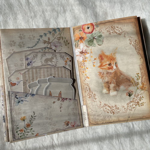 ねこ  おすそ分けファイル2冊 H180 ねこ 子猫 おすそ分けファイル 2 ジャンクジャーナル