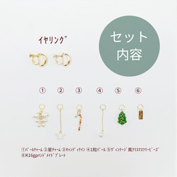 【送料無料】〔2wayイヤリング〕12月はクリスマスデザイン☆マンスリーイヤリング/ ME212 13枚目の画像