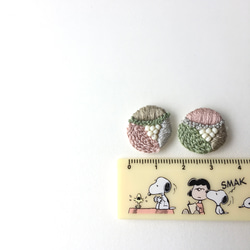 110◇maruiro◇刺繍ピアス.刺繍イヤリング.刺繍アクセサリー.ハンドメイド 3枚目の画像