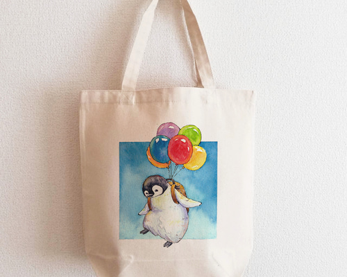 オンガクン様　ファスナー付きトートバッグ　コウテイペンギン オンガクン様 ファスナー付きトートバッグ コウテイペンギン