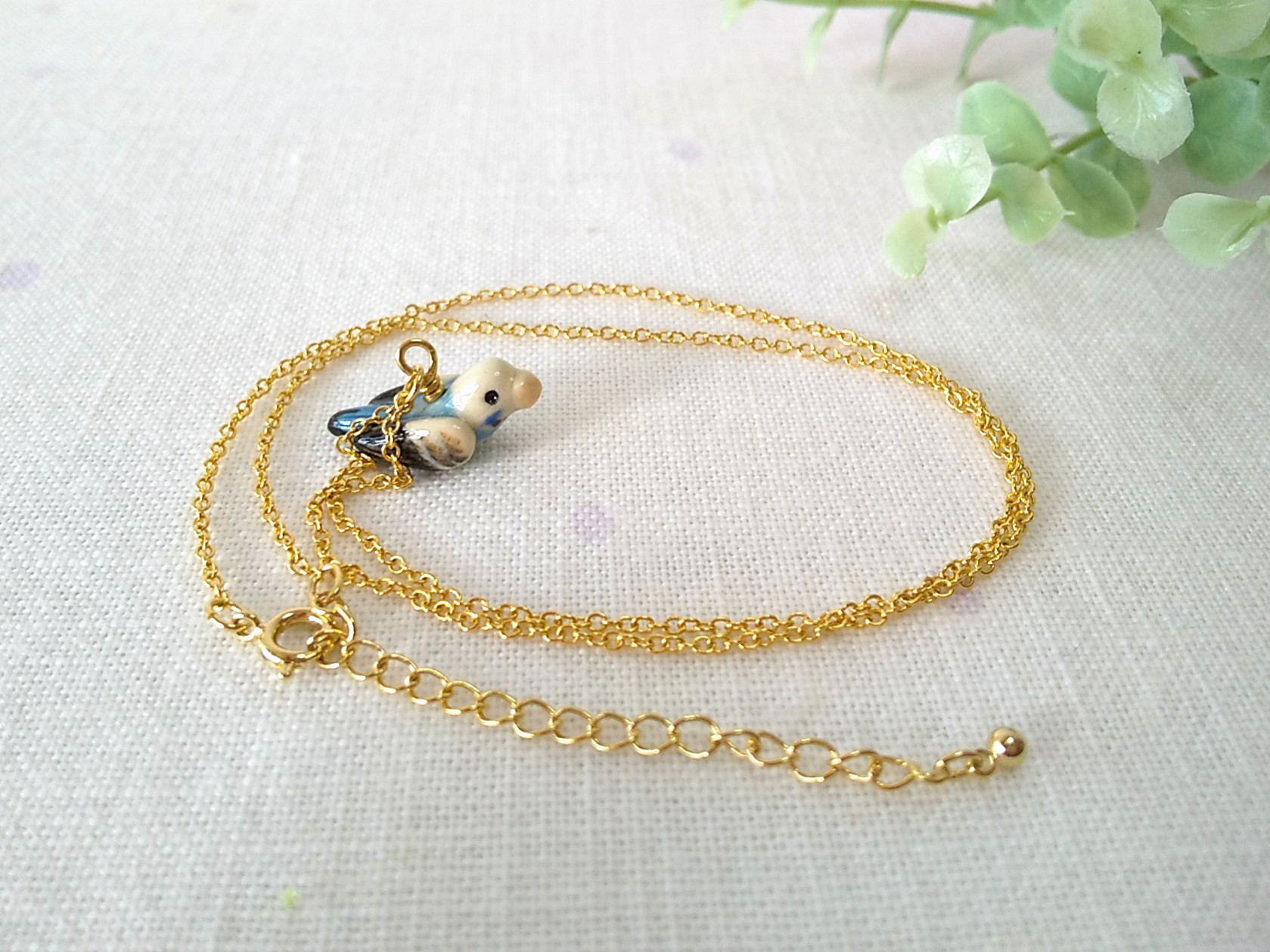 セキセイインコのネックレス・ノーマルブルー