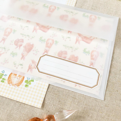 うさぎと野花 レターセット（letter writing set） レターセット