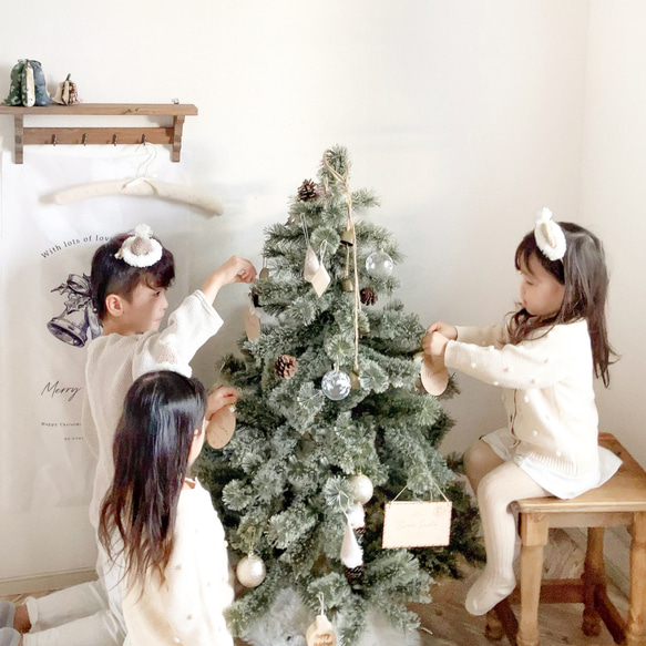 クリスマス オーナメント おしゃれ 木製 名入れ 9枚目の画像