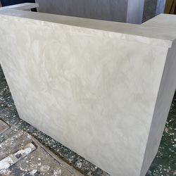 グレージュ モルタル風カウンター レジカウンター 受付 店舗備品 店舗