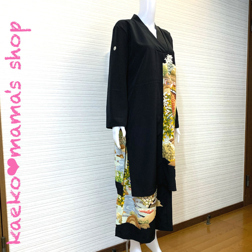 【Tono様】フォーマルワンピース（4点）✿黒留袖✿和モダン（着物リメイク） Tono様】フォーマルワンピース✿黒留袖✿和モダン（着物リメイク）