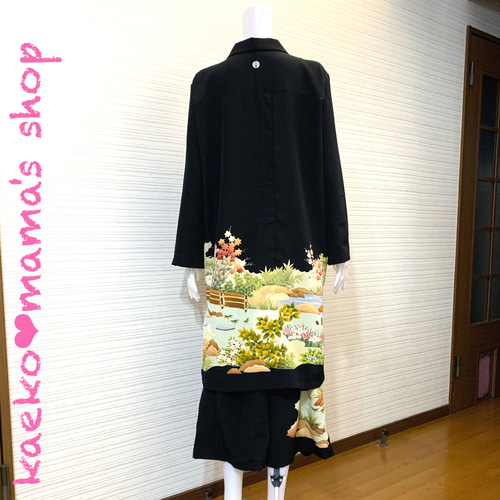 フォーマルワンピース✿黒留袖✿和モダン（着物リメイク）2,3