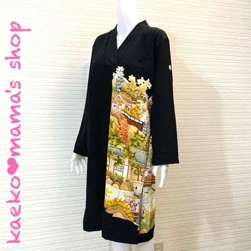 フォーマルワンピース✿黒留袖✿和モダン（着物リメイク）2,3