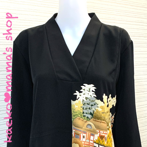 フォーマルワンピース✿黒留袖✿和モダン（着物リメイク）2,3