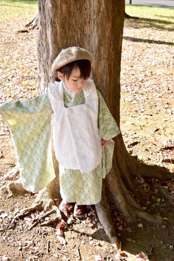 フラワーレース着物&リバーシブル被布set 七五三 3歳 女の子 753 キッズ 子供 浴衣 14枚目の画像