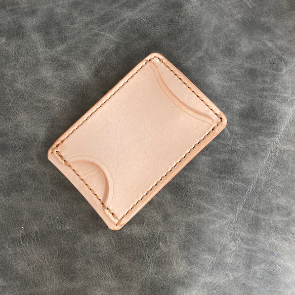 【生成り】センタージッパー カードとコインの財布Ⅴ CC-50ki カードコインケース ヌメ革 小銭入れ 8枚目の画像