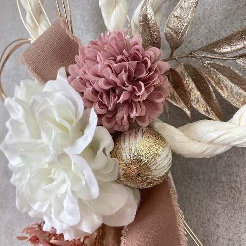 1点もの】【新作creema限定】迎春 しめ縄飾り 正月飾り アーティ