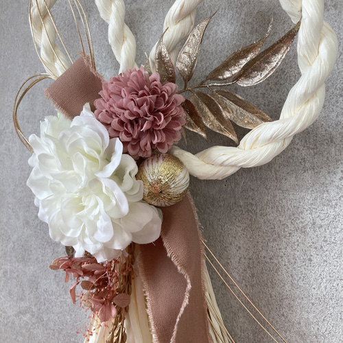 1点もの】【新作creema限定】迎春 しめ縄飾り 正月飾り アーティ