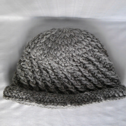 極太毛糸の温か帽子（英国羊毛） 4枚目の画像