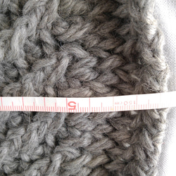 極太毛糸の温か帽子（英国羊毛） 6枚目の画像