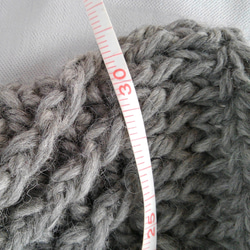 極太毛糸の温か帽子（英国羊毛） 7枚目の画像
