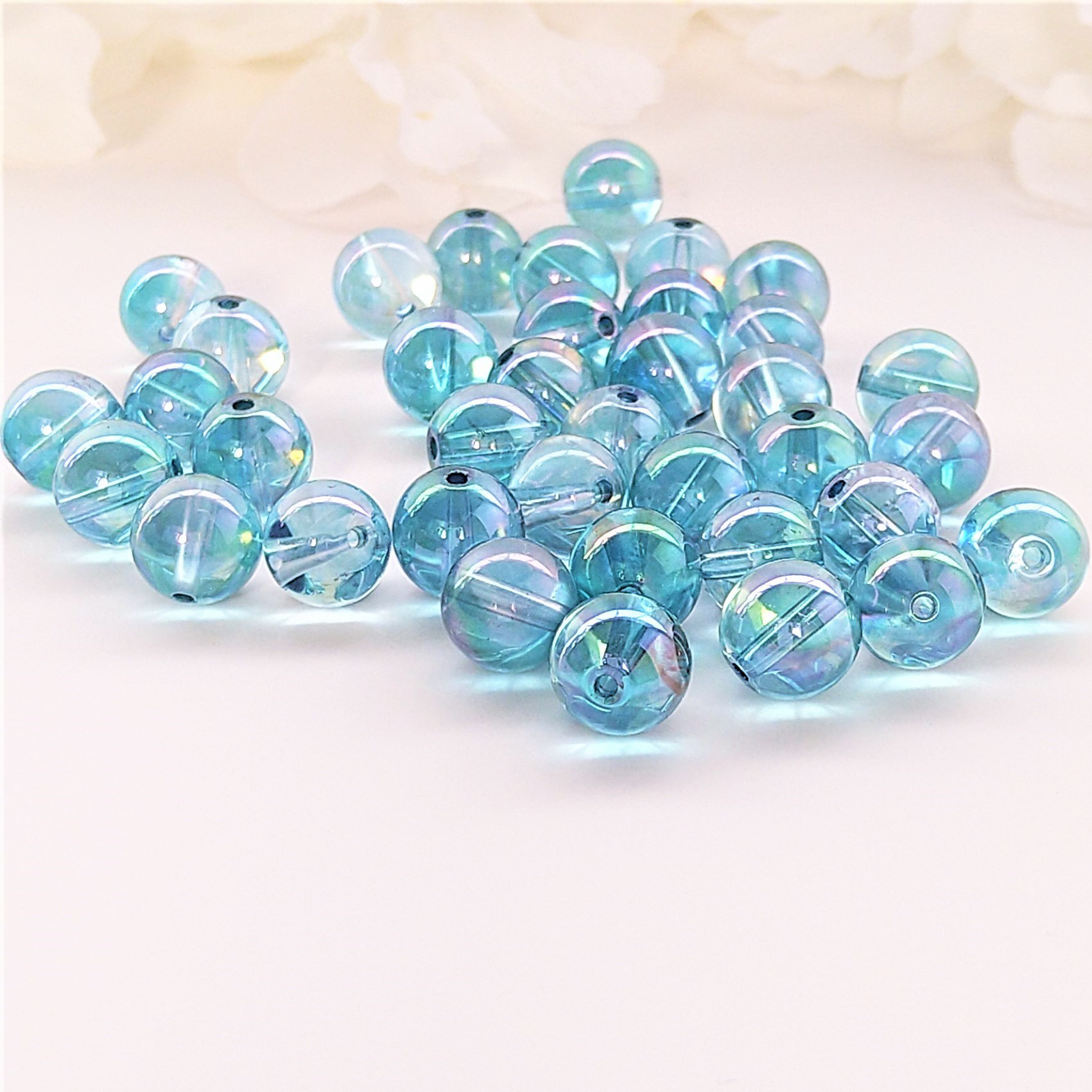 6～12mm アクアオーラ 天然石 丸玉 ラウンド 6mm・8mm・12mm