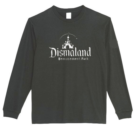 【XS～3XL/5.6ozバンクシー】ディズマランドロングTシャツロングスリーブ★おもしろロンT送料無料・新品 1枚目の画像