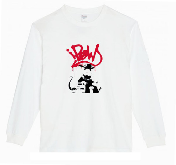 【XS～3XL/5.6ozバンクシー】gangstaロングTシャツロングスリーブ★おもしろロンT送料無料・新品 1枚目の画像