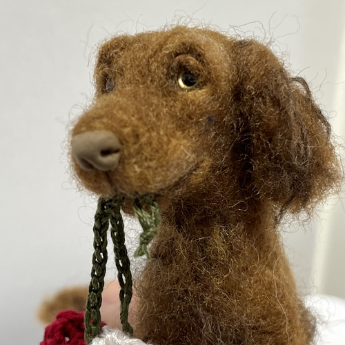 羊毛フェルト フラット・コーテッド・レトリーバー